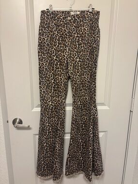 Free People Leopard Print Flared Women's Pants